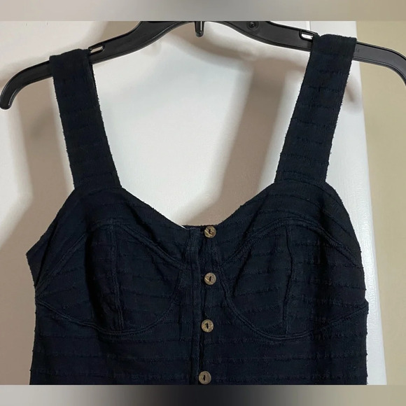 Free People Beach Black Lafayette Midi Dress Size XS - Picture 5 of 9